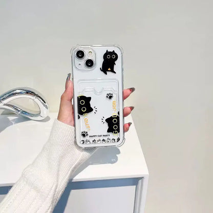 Cat Pattern Pocket Phone Case.