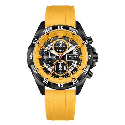 Unisex men’s watch with silicone strap.