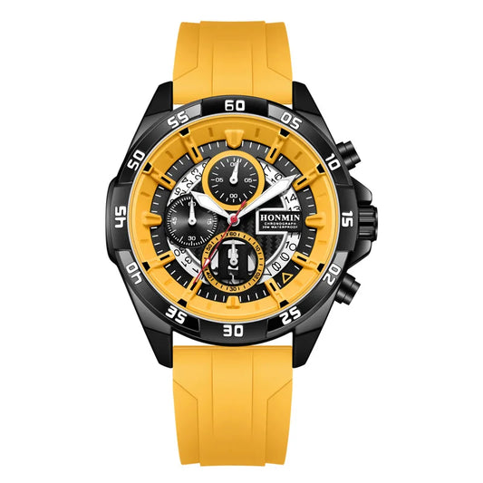 Unisex men’s watch with silicone strap.