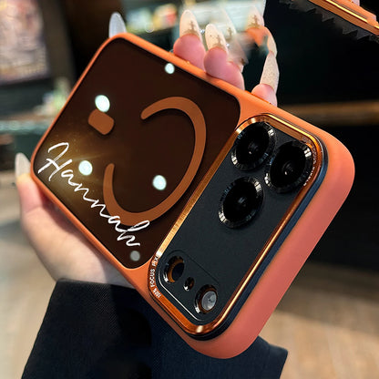 Custom Personalized Name Phone Case – Semi-Transparent Black Cover for iPhone 17 Series - BLAKESTORE-NG