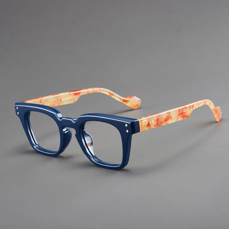 Unisex square frame reading glasses.