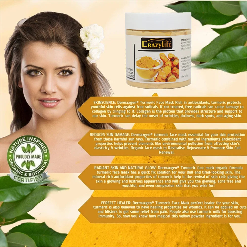 Acne And Blackhead Tumeric Clay Facial Mask. - BLAKESTORE-NG