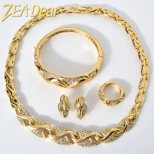 4 Pcs Jewelry Design Set. High Quality 18K Gold Plated. - BLAKESTORE-NG