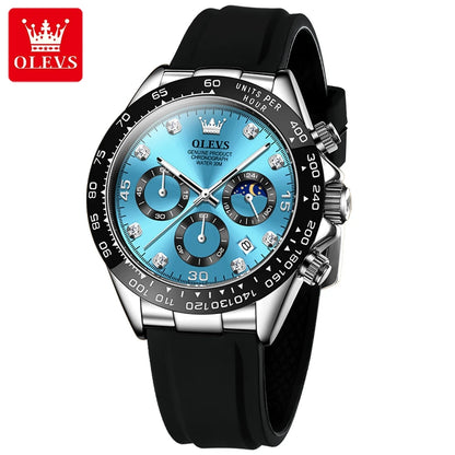 Luxury Men Chronograph Sport Wristwatch.