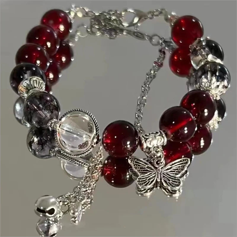 Fantasy Blue Crystal Beads Elastic Rope Bracelet. - BLAKESTORE-NG