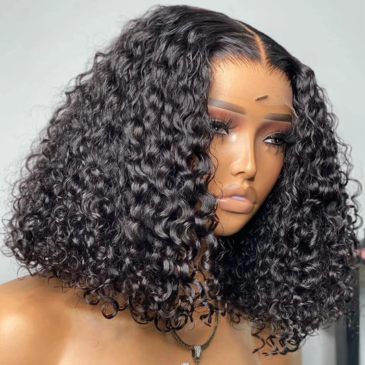 Deep Curly 13x4 Bob Wig Lace Front Human Hair Wig - BLAKESTORE-NG