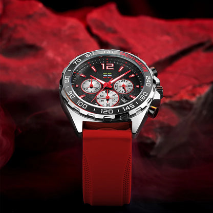Chronograph Men Luxury Watches with Silicone Band. - BLAKESTORE-NG