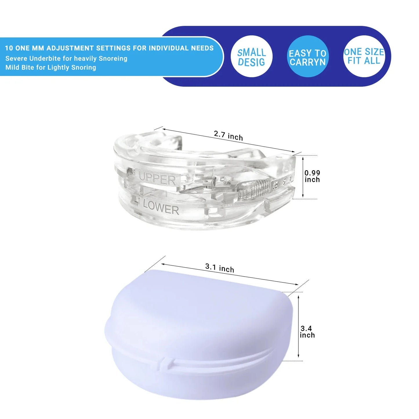 Adjustable Anti Snoring Mouth Guard.
