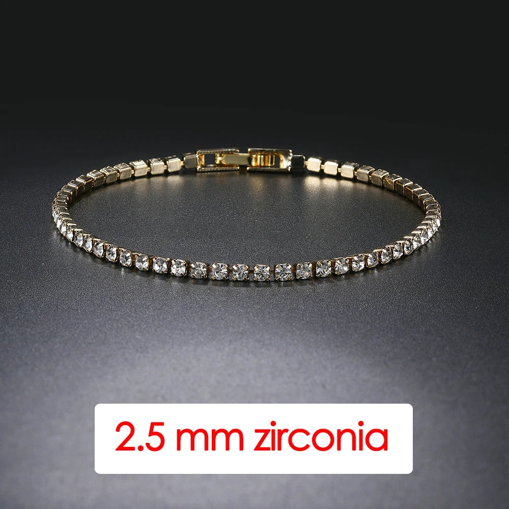 Hip Hop Iced Out 3/4/5mm Crystal Tennis Bracelet for Men.
