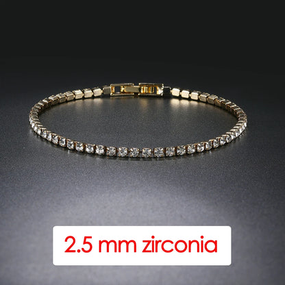 Hip Hop Iced Out 3/4/5mm Crystal Tennis Bracelet for Men.