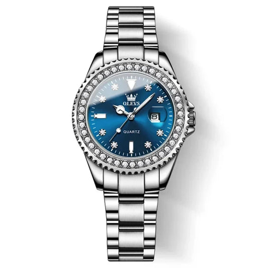 OLEVS Diamond Dial Women’s Watch | Elegant Waterproof Quartz