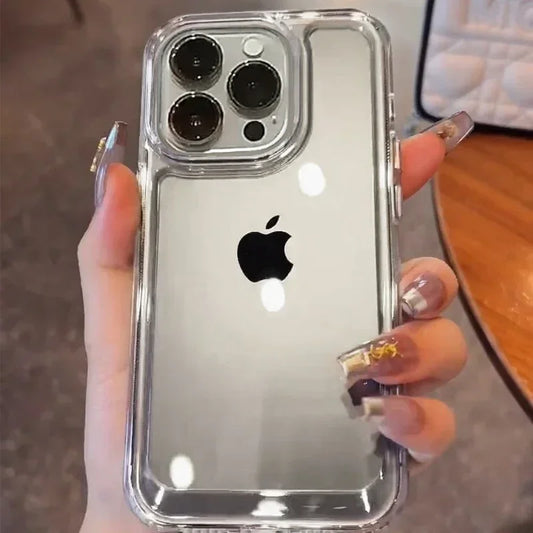 Luxury Silicone Transparent Shockproof Armo Case.