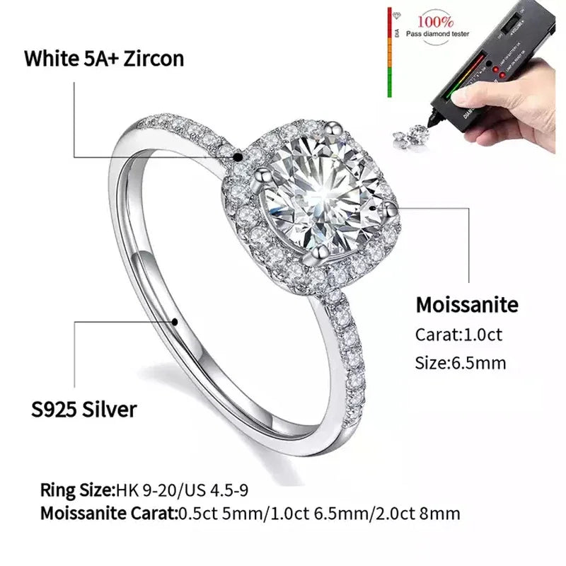 1-3CT Moissanite Ring