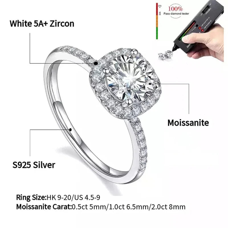 1-3CT Moissanite Ring