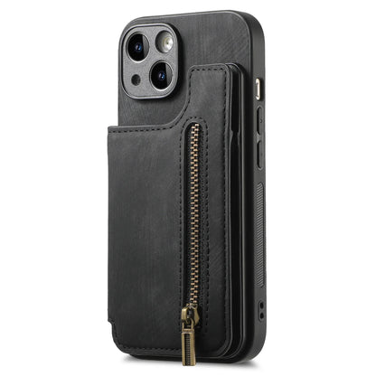 Zipper Cards Solt Wallet Leather Case For iPhone