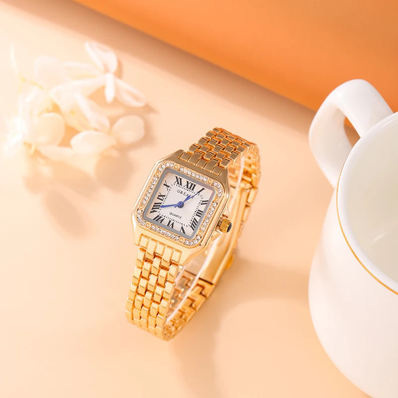 Luxury Women's Quartz Watch Gold and Silver Chains. - BLAKESTORE-NG