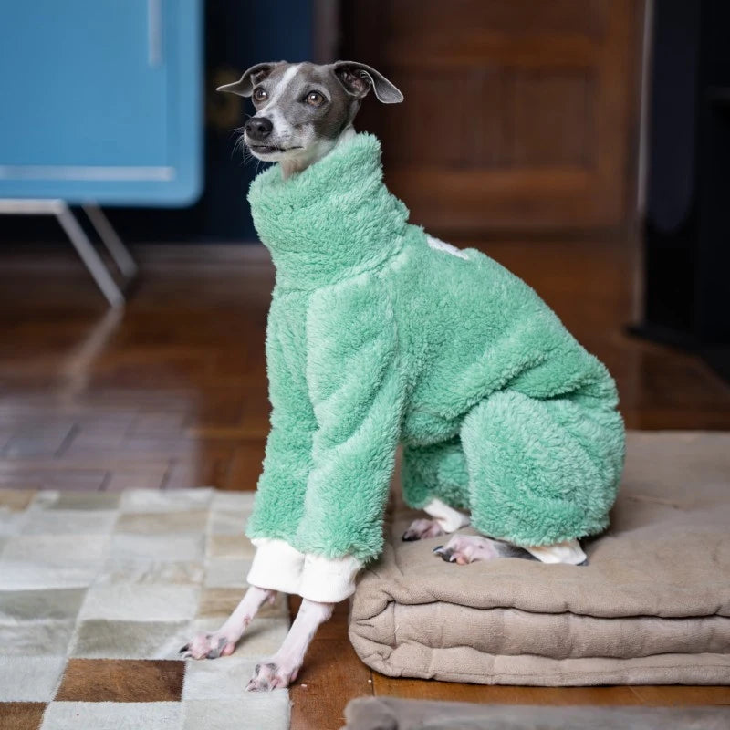 sighthound dog fleece jammies warm indoor outdoor wear