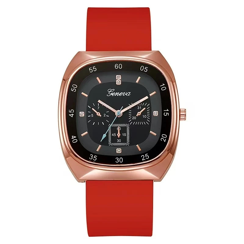Luxury Women Quartz Watch with Silica Gel Strap. - BLAKESTORE-NG