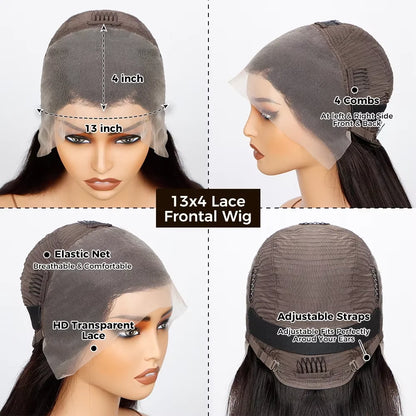 Bone Straight 13x4 Transparent HD 180 Density Brazilian Hair. - BLAKESTORE-NG