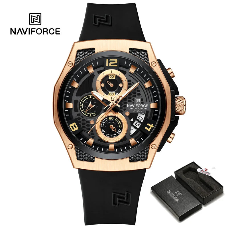 High Quality Luxury Original Men Watch with Silicone Strap. - BLAKESTORE-NG