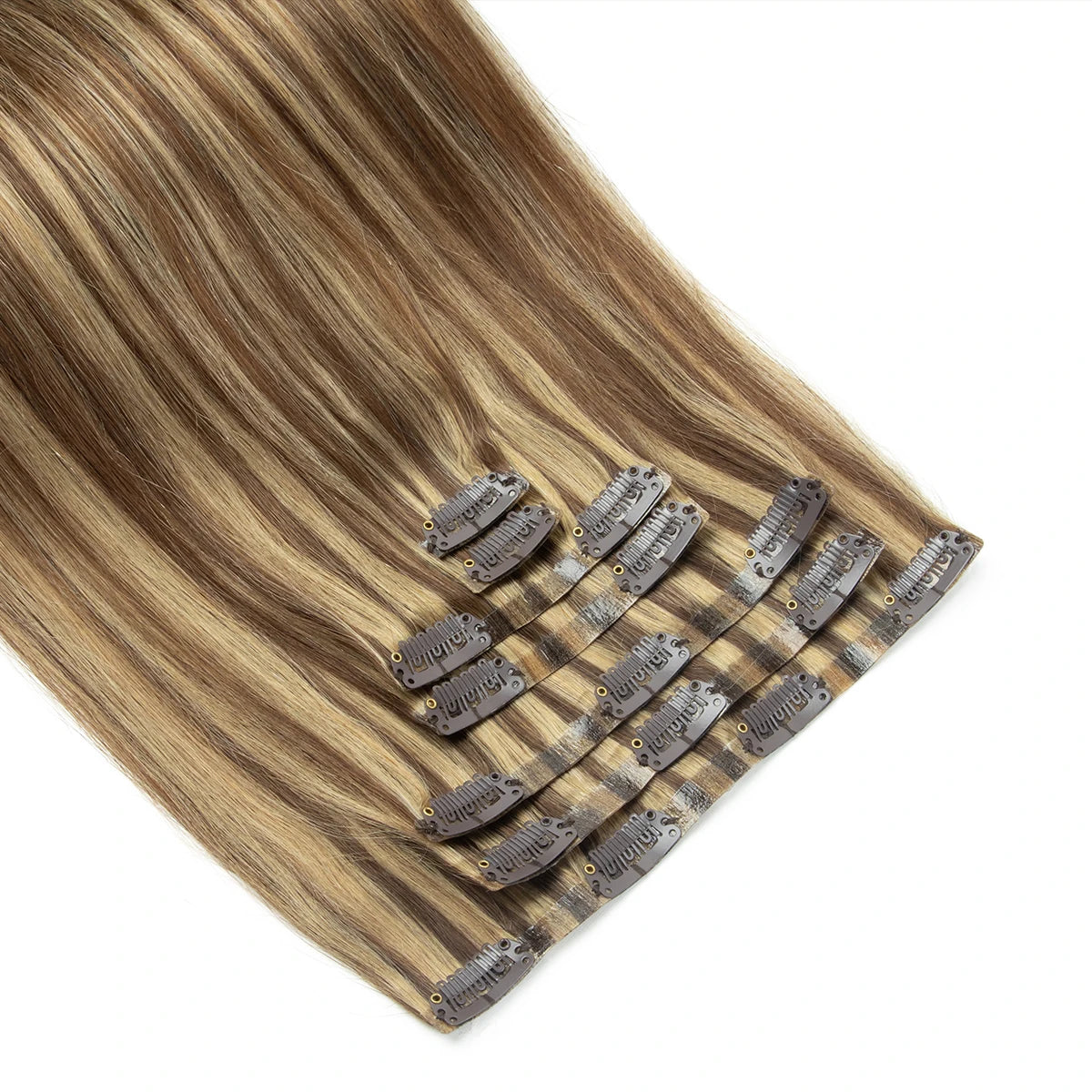 Human Hair Invisible PU Weft Clip.