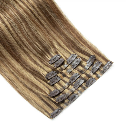 Human Hair Invisible PU Weft Clip.