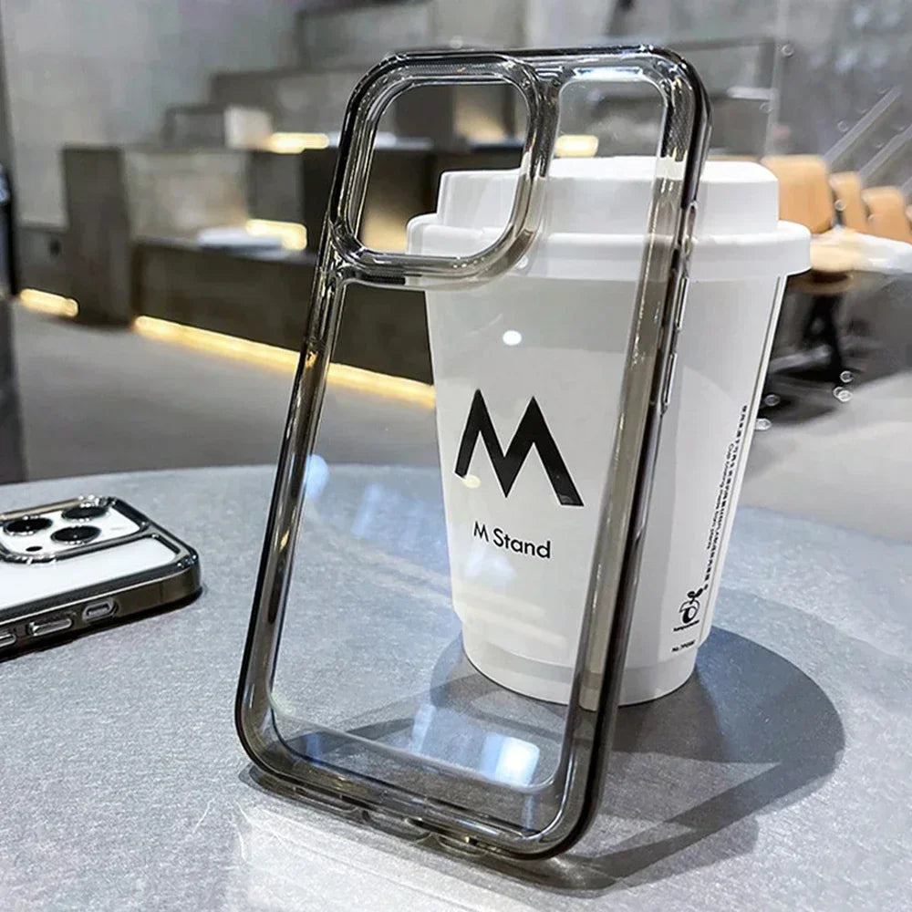 Luxury Silicone Transparent Shockproof Armo Case.