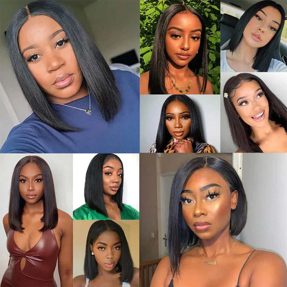 Wear And Go Straight Bob. Glueless Wig. - BLAKESTORE-NG