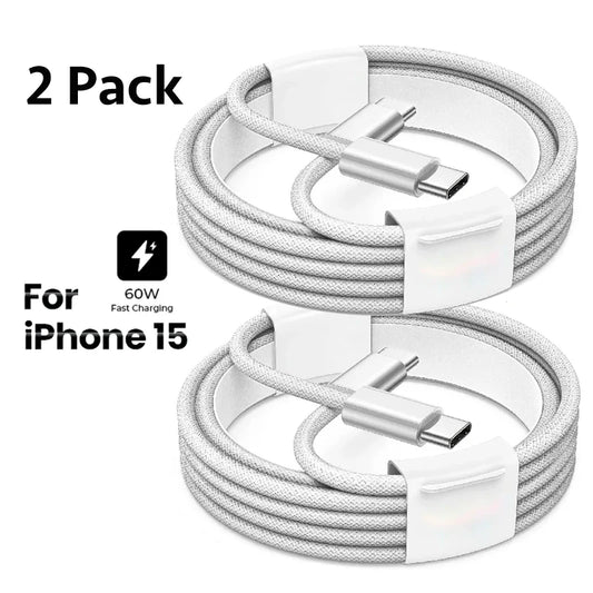 2Pack USB C Charger Cable PD 60W Type C.