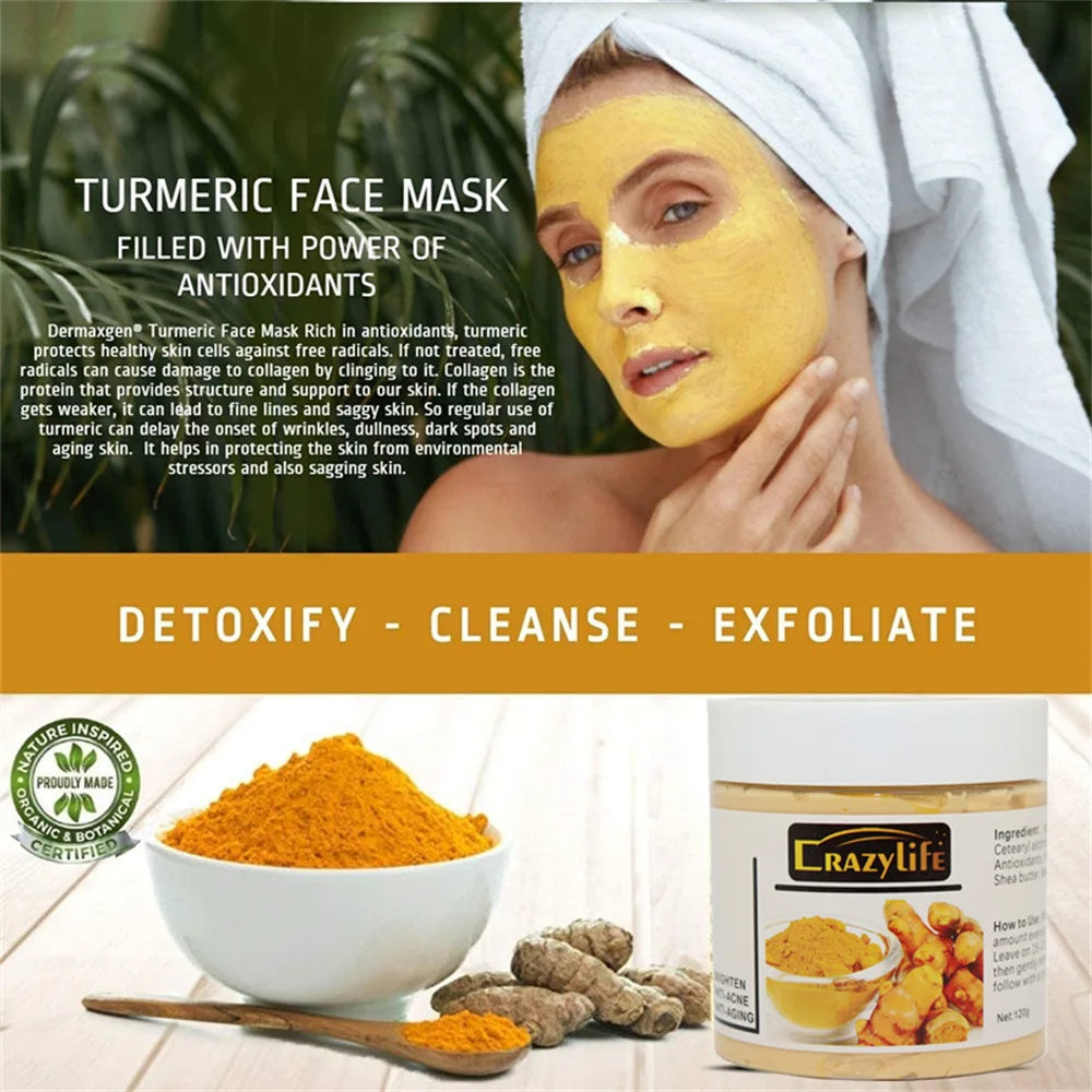 Acne And Blackhead Tumeric Clay Facial Mask. - BLAKESTORE-NG