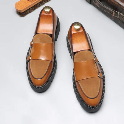 Men's Casual Leather Shoes. British Style Loafers.
