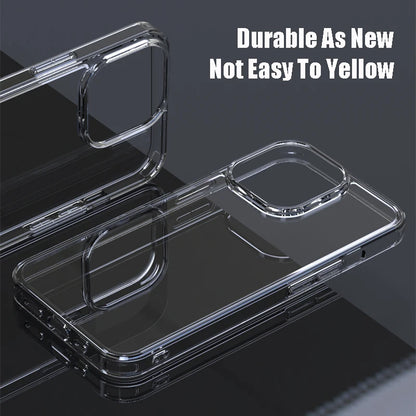 Luxury Silicone Transparent Tempered Shockproof Bumper Case.