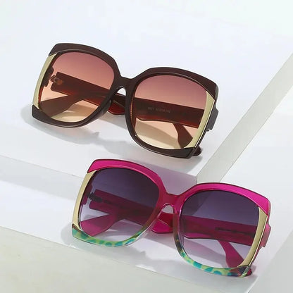 European and American Big square Frame Luxury Sunglasses.
