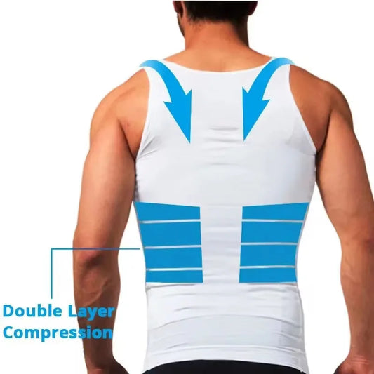 Men Body Shaper and Undershirt Compression Vest. - BLAKESTORE-NG