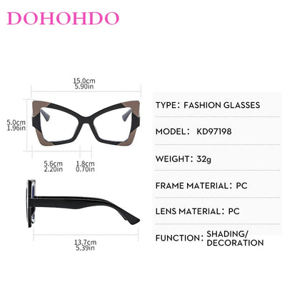 Trendy Butterfly Cat Eye Anti-Blue Light Glasses.