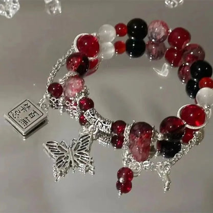 Fantasy Blue Crystal Beads Elastic Rope Bracelet. - BLAKESTORE-NG