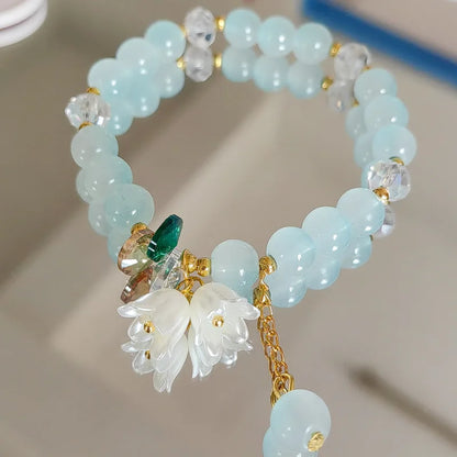Peach Blossom Beaded Bracelet for Women Fashion - BLAKESTORE-NG