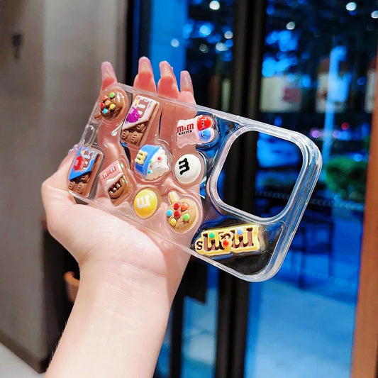 Super Cute M beans chocolate Phone Case.