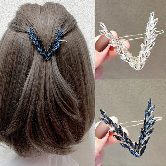Luxury Shining V Shape Buckle Hairpins.