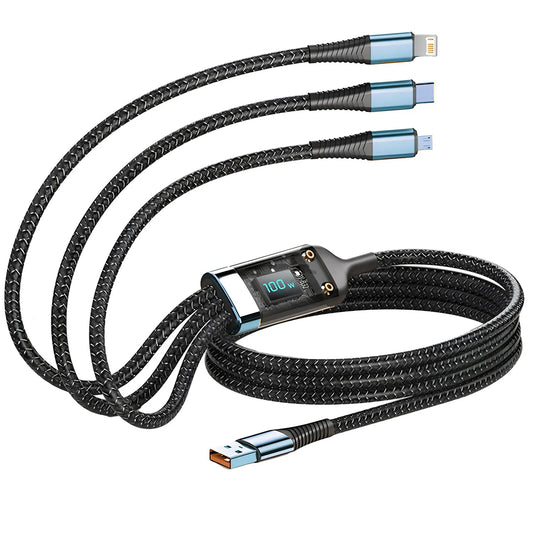 100W Fast Charging Cable Multi Charger Cable.