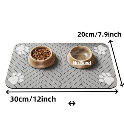Pet Feeding Mat-Absorbent - Waterproof and Slip Proof.