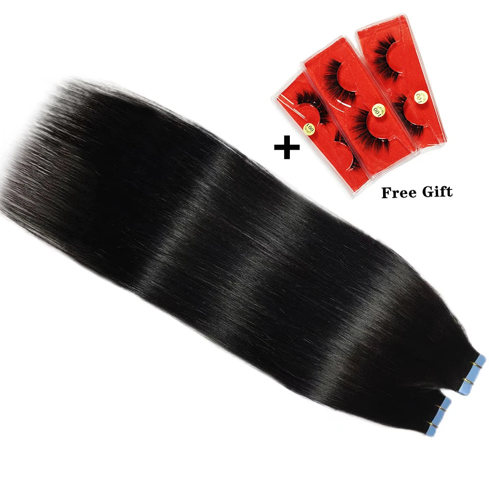 Tape In Brazilian Human Hair.