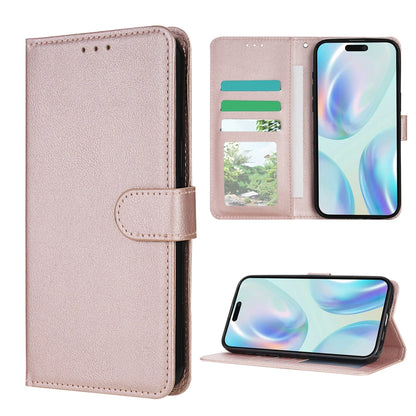 Wallet With Card Slot Photo Frame Stand Magnetic Flip Leather Case For iPhone.