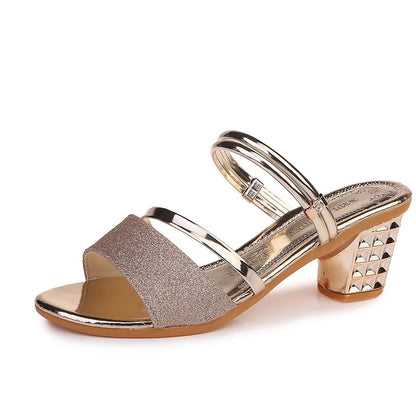 mid heel fashion women sandals