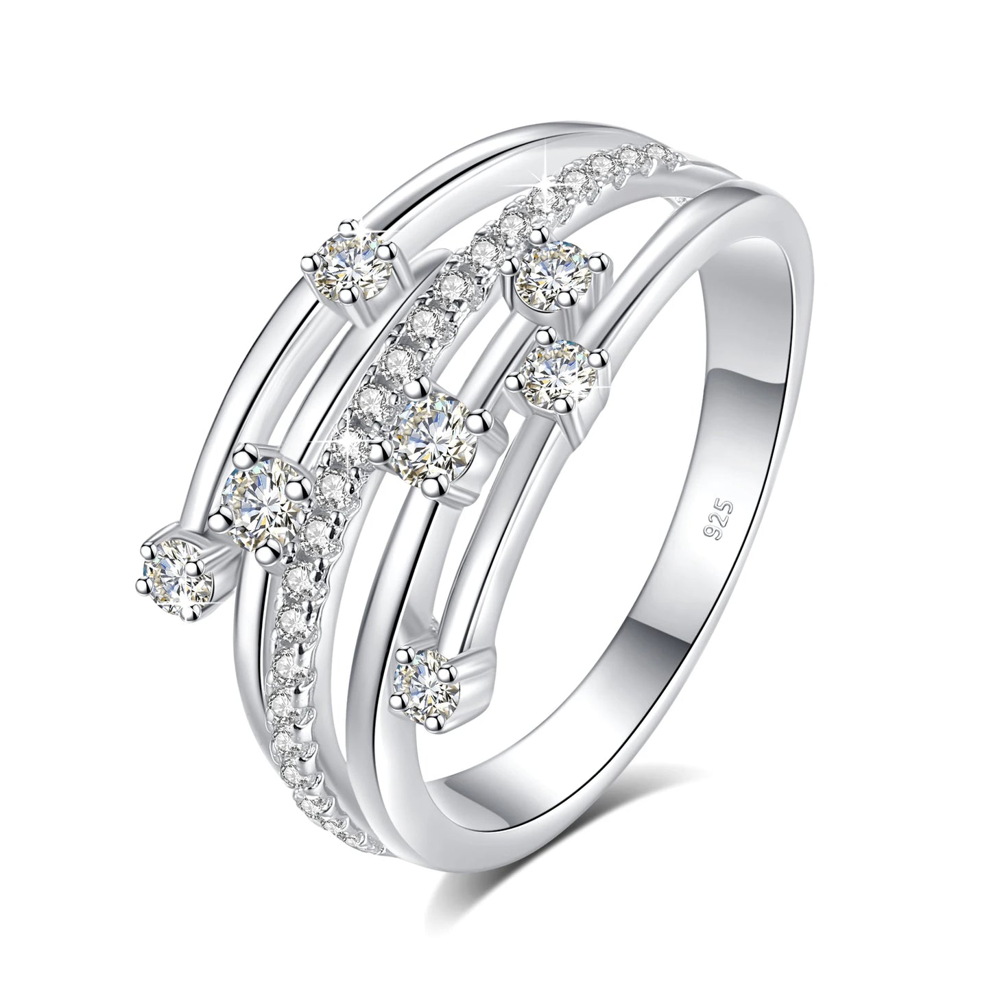 Moissanite Silver Ring