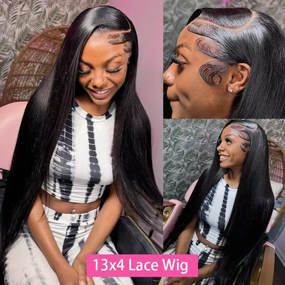 Bone Straight Lace Front Human Hair Wigs Brazilian. - BLAKESTORE-NG