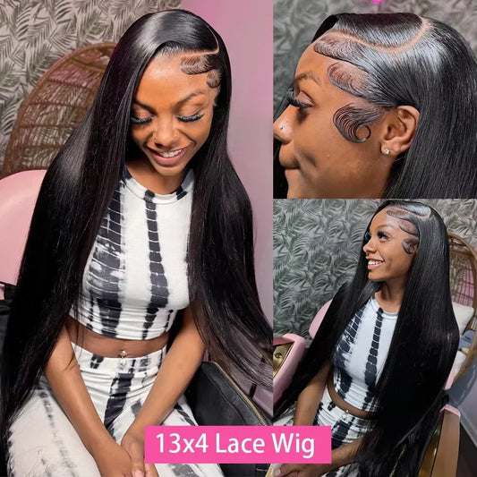 Bone Straight Lace Front Human Hair Wigs Brazilian. - BLAKESTORE-NG