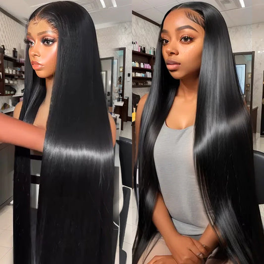 200 Density 13x4 13x6 HD Transparent Straight Lace For Black Women. - BLAKESTORE-NG