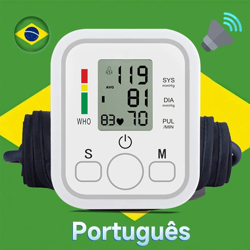 Blood Pressure Monitor with Russian  / Arabic / Spanish / Portuguese Voice. - BLAKESTORE-NG