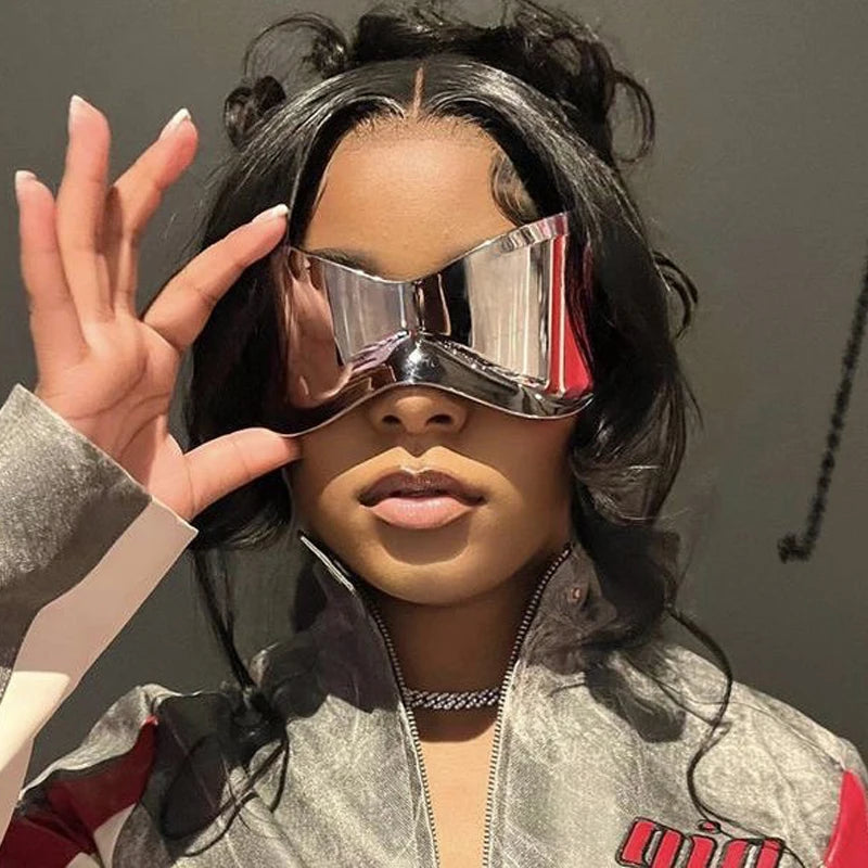 Cycling Oversized Punk Rimless Goggle.